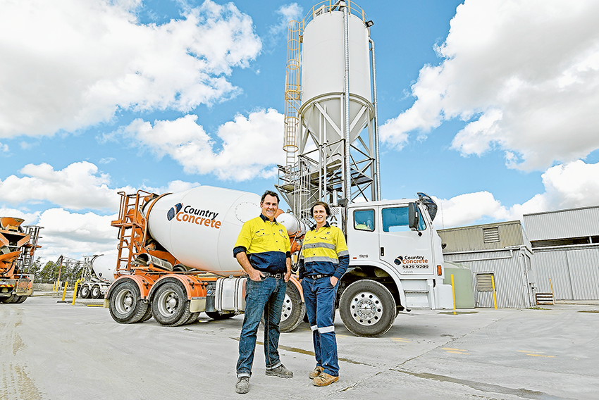 ALL YOUR CONCRETE NEEDS… From left, Country Concrete Wangaratta manager, Glenn Howe and Shepparton manager, Melissa Galvin. Photo: Sharelle Jarvis.