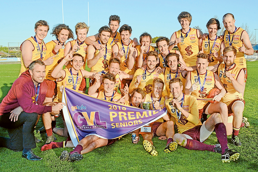 BEARS ARE PREMIERS… This year’s GVFL seniors premiers the Shepparton Bears team. Photo: Bailey Opie Photography.