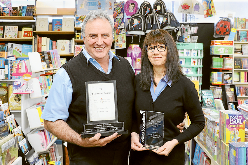 Drawing in the big names… Joe and Helen Sofra are passionate about supporting literacy in children and giving back to the community. Photo: Katelyn Morse.