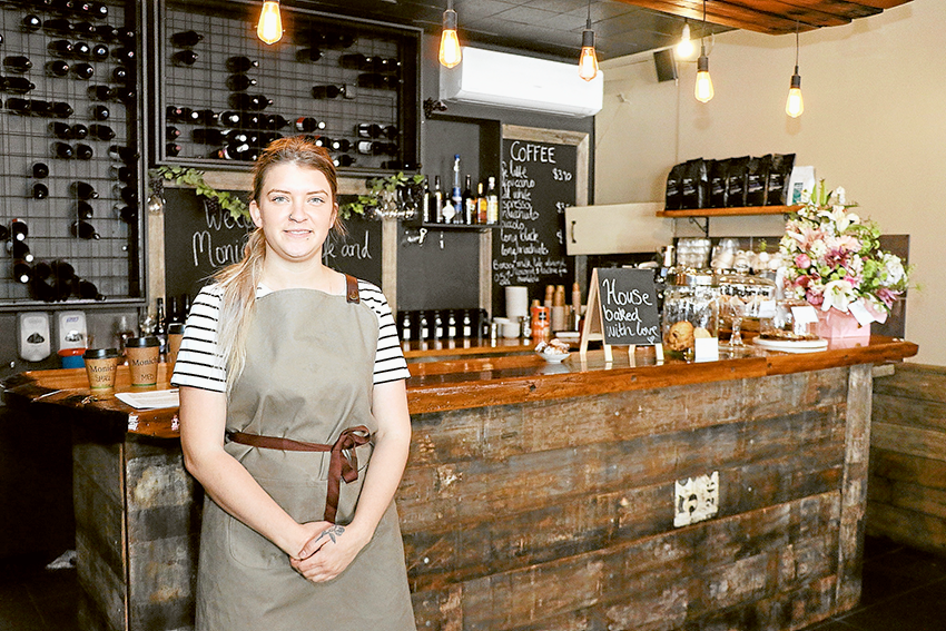 HOUSE-BAKED WITH LOVE… Shepparton’s new Monichino Café & Wine Bar restaurant owner, Carlie Monichino. Photo: Katelyn Morse.