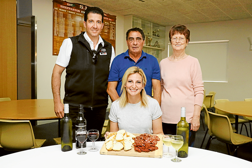JOIN IN ITALIAN FUN… From left (back), Shepparton Italian Social Club treasurer, Vince Tassoni, president, Vince Sagoleo and secretary, Cathy Crespan, (front), event organiser, Melihsa Iaria are inviting the community to join them for a special, family friendly salami and wine tasting evening. Photo: Katelyn Morse.