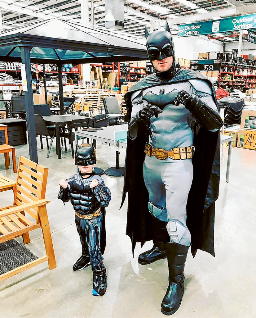 MEET THE BAT… Locals will get the chance to rub shoulders with Marvel superhero, Batman when he comes to Bunnings Warehouse on Saturday, December 1. Photo: Mel Van Dyk.