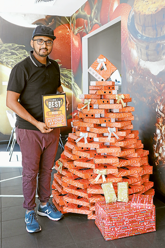 ANOTHER AWARD WIN… Shepparton Pizzas business owner, Kruz Patel is proud to have been voted ‘Best Pizza of the Goulburn Valley’ by local residents. Photo: Katelyn Morse.