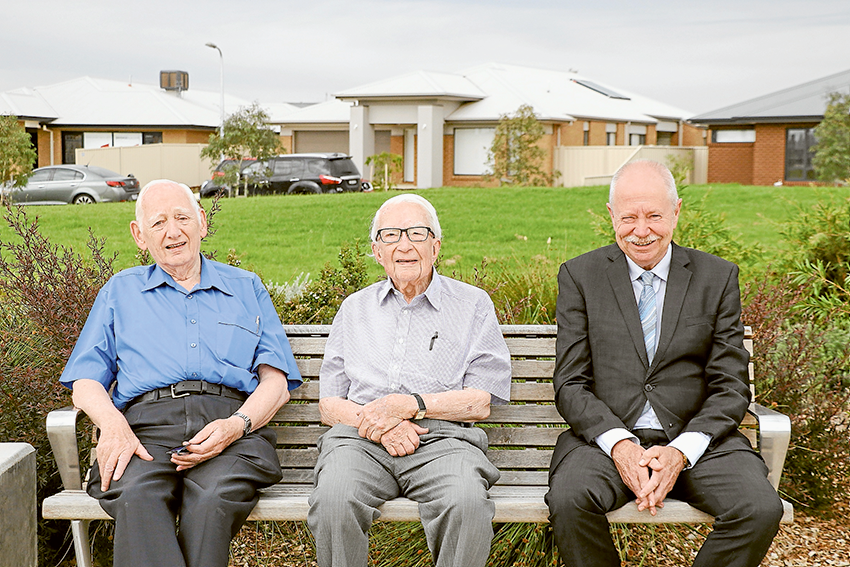 EXCEPTIONAL ESTATE… From left, Kavant Nominees directors, Willem van Zeist, Lance Woodhouse and chairman, David Fordyce are proud to have been recognised for Kialla Lakes Estate. Photo: Katelyn Morse. 