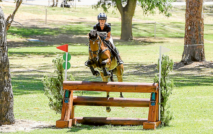 RIDING TO VICTORY… Euroa equestrian, Sophia Landy has taken out the prestigious Australian Young Rider Eventing Championship. Photo: Supplied.