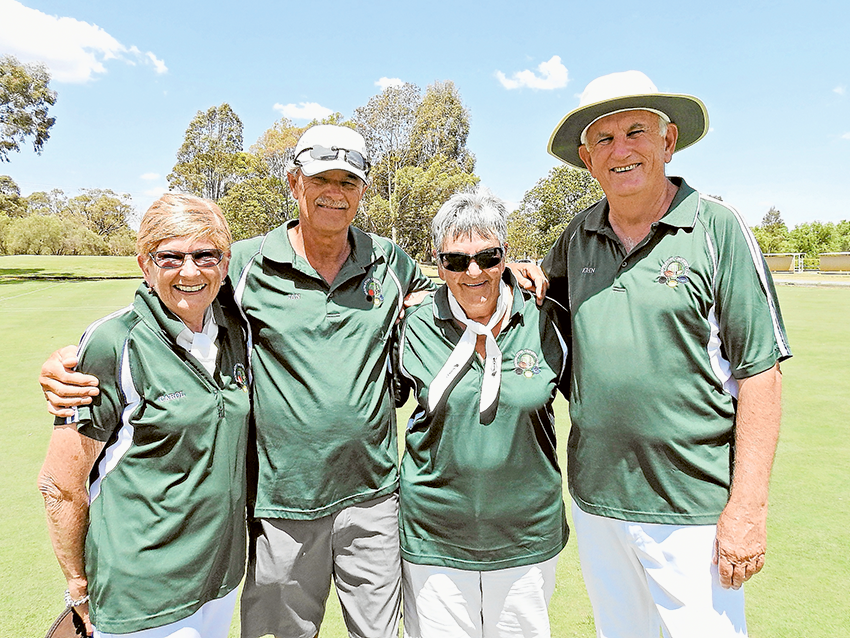 A FIRST TIME WIN… From left, Shepparton Croquet Club members, Carol Vallance, Ian Grose, Margaret Gleeson and John Young came away victorious at the 2018 Golf Croquet Pennant Final, which is the first time the club has had a team in the finals. Photo: Supplied.