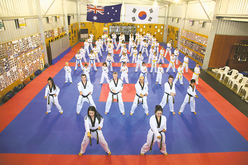 FOCUS AND FITNESS… Students from Koryo Taekwondo in Shepparton receive expert training combining discipline, respect and physical and mental fitness. Photo: Supplied.
