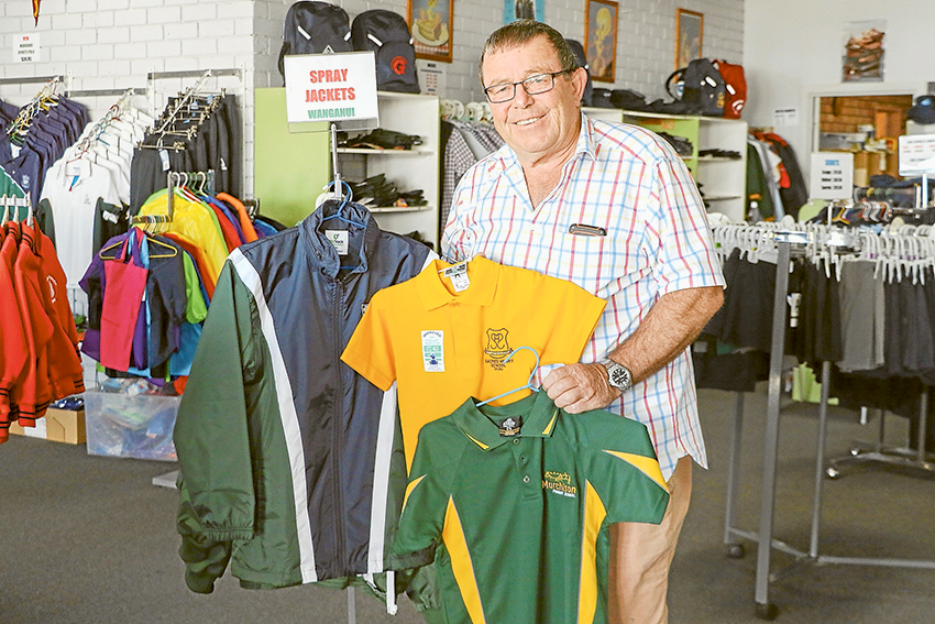 CATERING FOR CLASS COMMENCEMENT… The School Uniform Shop proprietor, Geoff Bray caters to schools across the Goulburn Valley, now including Murchison Primary School and Tatura Sacred Heart College. Photo: Katelyn Morse.