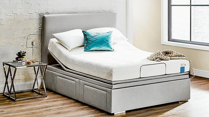 EXCELLENT COMFORT… The TEMPUR East/West 4-Drawer King Base is stylish, practical, functional and comfortable and is just one of the many adjustable bed bases on display now at Harvey Norman Bedding. Photo: Supplied. 
