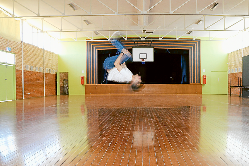 TAKING CIRCUS SKILLS OVERSEAS… Shepparton ACE College student-turned-mentor, Adam Eleftheriou will be heading over to Sweden to teach circus skills, drama and creativity. Photo: Ash Beks.