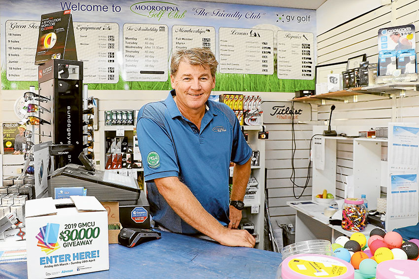 PROFESSIONAL HELP AND SERVICE… Get lessons from PGA professional, Darren Rogers, owner and operator of the GV Golf Centre in Mooroopna. Photo: Katelyn Morse. 
