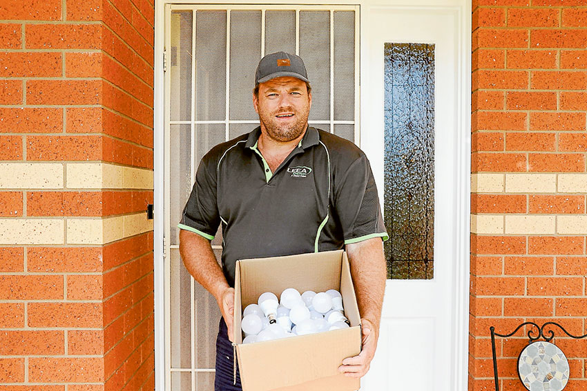 LOCAL ELECTRICIAN CUTTING COSTS… Lukas Slater from LEEA Energy is an accredited expert determined to help the region save big on energy spending. Photo: Katelyn Morse. 