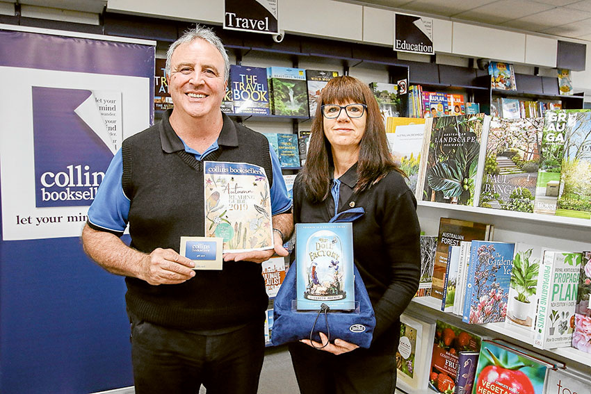MUM’S THE WORD… Collins Booksellers owners, Joe and Helen Sofra would like to wish a warm Happy Mother’s Day to all the mums out there. Photo: Katelyn Morse. 