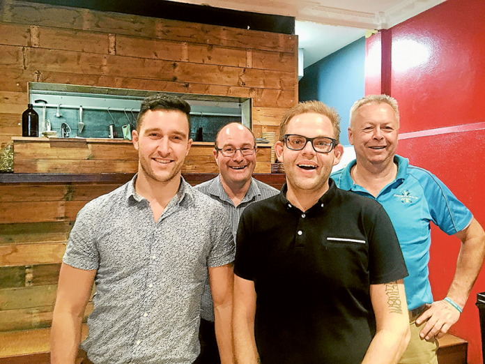 SHEPPARTON SHOW ME AGM… From left, Shepparton Show Me deputy chairman, Shane Sali, chairman, Simon Quattrocchi, treasurer, Chris Reisner and marketing coordinator, Matt Innes Irons at the recent Shepparton Show Me AGM. Photo: Supplied.