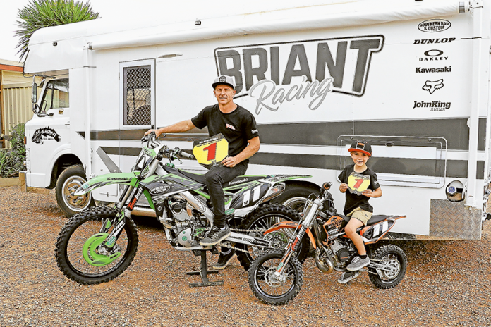 A FAMILY AFFAIR… Local Toolamba residents, Scott Briant and 6-year-old son, Carter have both come away from the 2018 Interclub Series as winners in their categories. Photo: Katelyn Morse.