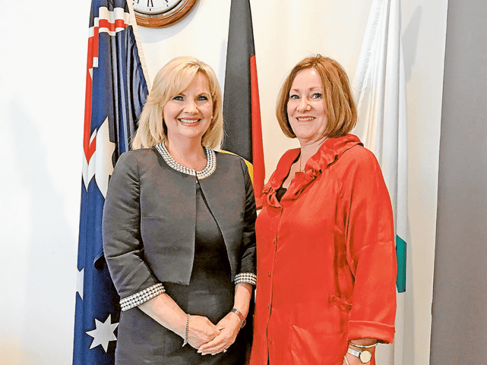 ED---O'Keefe-and-Sutton-Mayor-and-Deputy MAYOR AND DEPUTY ANNOUNCED… From left, Greater Shepparton City Council re-elected Mayor, Cr Kim O’Keeffe and new Deputy Mayor, Cr Shelley Sutton. Photo: Supplied.