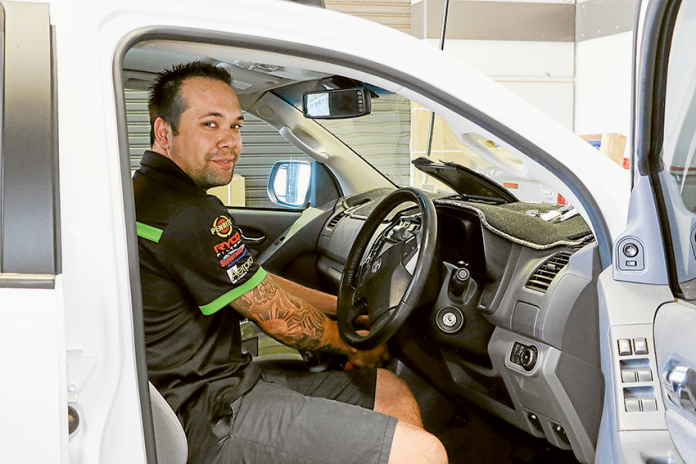 COMFORTABLE TRAVEL IN STYLE… Shepparton Autobarn workshop manager, Matt Lane has many years’ experience fitting accessories to cars. Photo: Katelyn Morse.