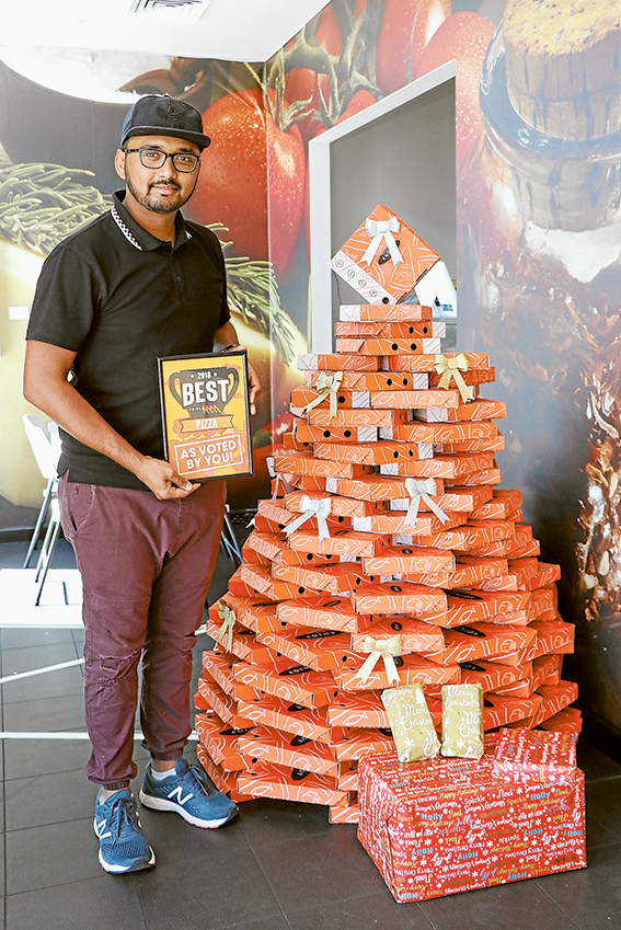 ADV---Shepparton-Pizzas ANOTHER AWARD WIN… Shepparton Pizzas business owner, Kruz Patel is proud to have been voted ‘Best Pizza of the Goulburn Valley’ by local residents. Photo: Katelyn Morse.