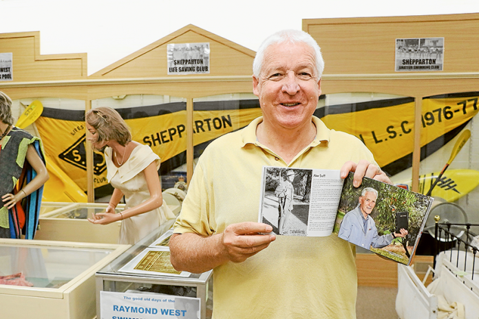 HISTORY DOCUMENTED… Lost Shepparton’s Geoff Allemand with his latest book, Sheppartonians, which features the people of Shepparton past and present including Raymond West. Photo: Katelyn Morse.