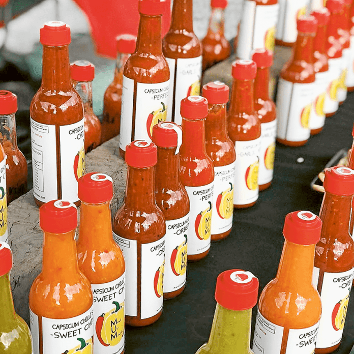 ADV---Emerald-Bank MARKET STALLS HEATING UP… The delicious sauces from Watch Ur Mouth will be available to taste and purchase at the Shepparton Farmers Market this weekend. Photo: Supplied.