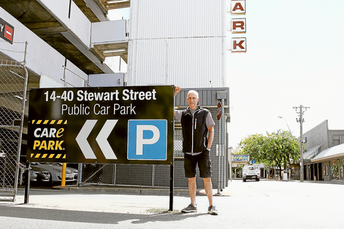 ED---Chamber-free-parking-summer-market FREE PARKING FOR MARKET… Shepparton Chamber of Commerce and Industry vice president, John Anderson is pleased that chamber has successfully negotiated to once again have Care - Park offer free parking for three hours on the top two floors of the multi-deck car park for the Summer City Market. Photo: David Lee.