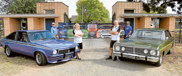 WEEKEND ON WHEELS… From left, local car enthusiasts, Rob Moyle, Sheryl Hatch, Chris Hatch and Sandi Davidson are excited to present a huge motoring event in Kyabram this weekend. Photo: David Rak / Kyabram Free Press.