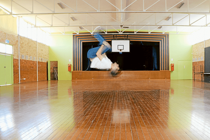 ED---Shepparton-Ace-College TAKING CIRCUS SKILLS OVERSEAS… Shepparton ACE College student-turned-mentor, Adam Eleftheriou will be heading over to Sweden to teach circus skills, drama and creativity. Photo: Ash Beks.