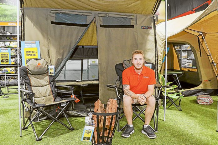 ALL THINGS CAMPING… Anaconda Shepparton store manager, Travis Senior, is encouraging locals to drop by and ensure they’re ready for the holidays ahead. Photo: Katelyn Morse.