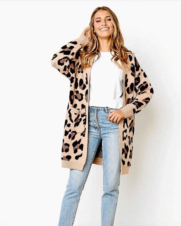 LEOPARD THE LATEST… Drop into Arcade Fashions today to keep updated with all the newest fashion trends, like this stunning leopard cardigan. Photo: Supplied.