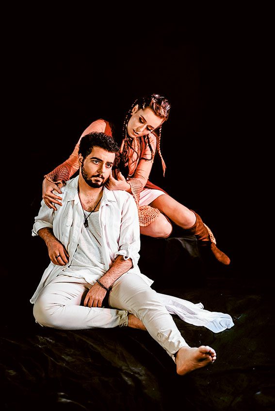 STAG SUPERSTARS… From left, Mary Magdalene played by Drew Walker and Jesus played by Brandon Arm. Photo: Supplied.