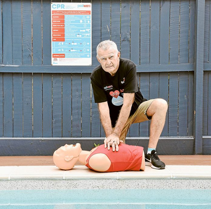 LEARN CPR FOR FREE… April Pools Day ambassador, Laurie Lawrence is urging the community to take advantage of the free online CPR course being offered by Poolwerx and the Australian Red Cross. Photo: Supplied.
