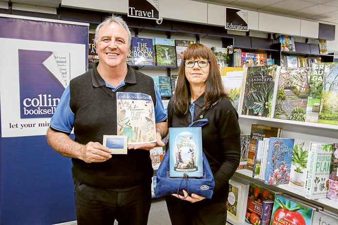 MUM’S THE WORD… Collins Booksellers owners, Joe and Helen Sofra would like to wish a warm Happy Mother’s Day to all the mums out there. Photo: Katelyn Morse.