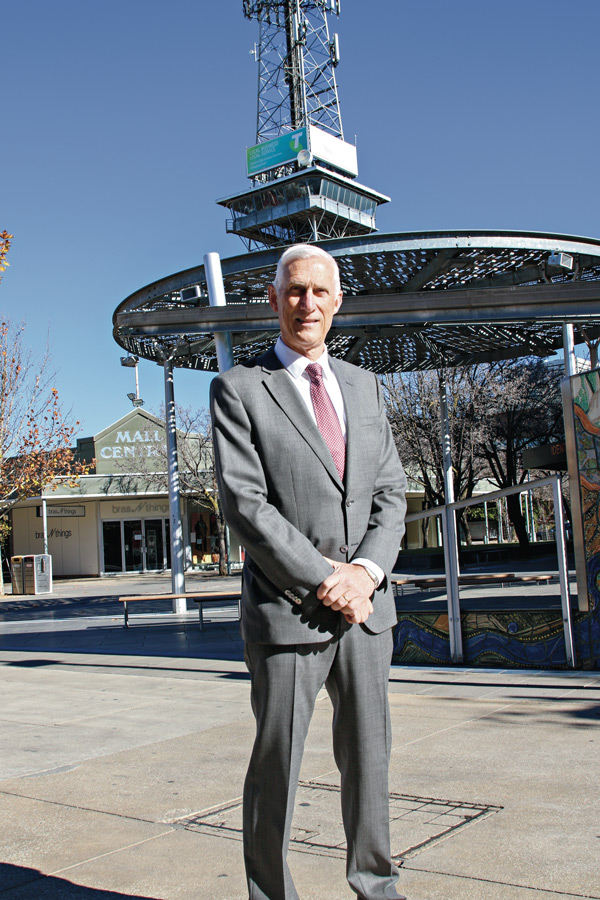 ON THE ROAD TO REVITALISATION... Greater Shepparton Chamber of Commerce and Industry president, John Anderson looks forward to work commencing on the Maude Street Mall. Photo: Steve Hutcheson