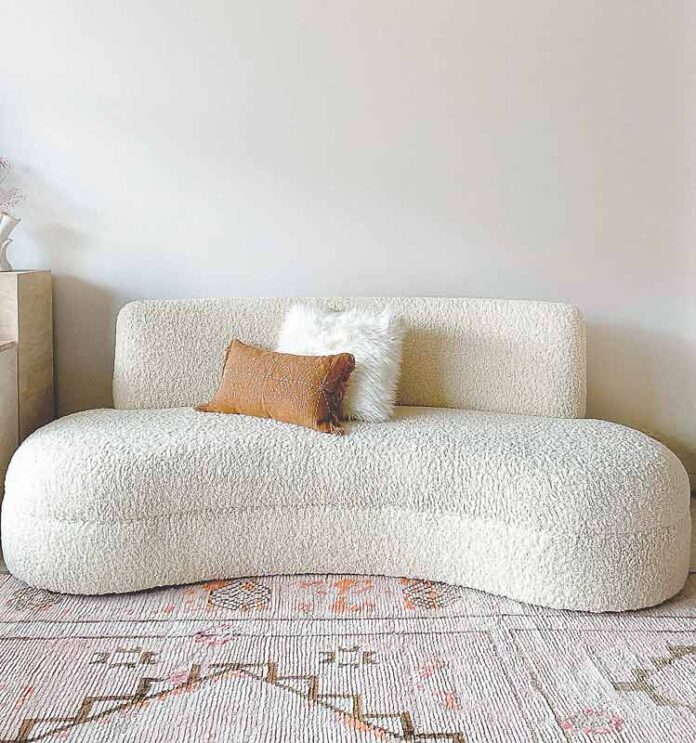 COSY FURNITURE BACK IN... Bouclé is one of the latest furniture trends that adds softness to your interior spaces. Photo: Supplied