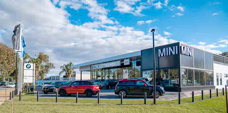 SUSTAINABLE FUTURE FOCUSES FACILITY... The new prestigious home for BMW and now the MINI. Photo: Supplied