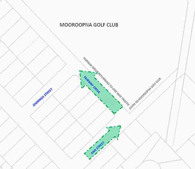 ED---FAIRWAY-DRIVE-ROADWORKS TRAFFIC UPDATE... Roadworks on Fairway Drive, Mooroopna will occur until mid-June, weather permitting. Photo: Supplied.