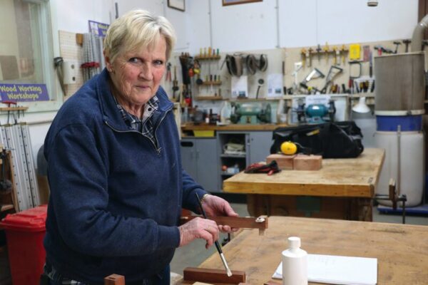 WOOD YOU BELIEVE...This annual Woodworking Show will go ahead in the first weeks of October. The event will commemorate 30+ years of the fruits of the GV Woodworker's labour being showcased to the public. Pictured in member Sue Sanderson. Photo: Stephanie Holliday