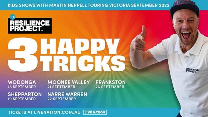 A SHOW TO STRENGTHEN THE MENTAL HEALTH AND WELLBEING OF CHILDREN... '3 Happy Tricks', presented by engaging, Martin Heppell from The Resilience Project will show in Shepparton on September 19. Photo: supplied