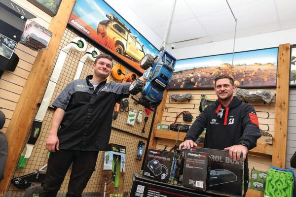 HEADING OFF TO THE GREAT OUTDOORS STARTS WITH EXPERT ADVICE...Shepparton 4x4 Off-Road Centre manager Jake Strawhorn (right) and Jackson North provide all the suspension and vehicle advice you need to ensure a safe and carefree adventure. Photo: Kelly Carmody
