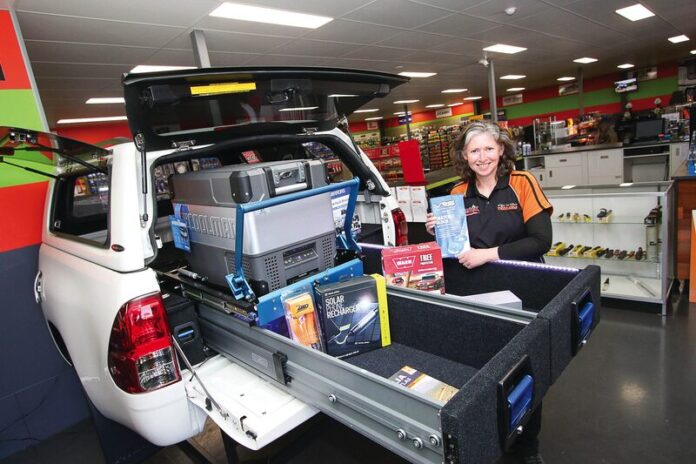 ON TREK... Trek Hardware 4x4 Superstore Shepparton are proud stockists of Jungle 4x4 bull bars, which are designed and developed by Trek. Store owner, Michelle McQualter. Photo: Kelly Lucas