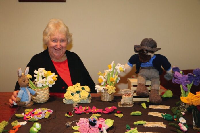 ED-CWA-1_37669 EVERY AMAZING DETAIL... During the Covid lockdowns of 2020, Judy Luscombe knitted an entire small village, complete with bakery, a church in the midst of a wedding ceremony, a farm, and even a Country Women's Association tearoom. She completed the whole project in only six weeks. Photo: Stephanie Holliday