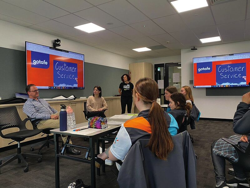 DISCUSSION... Year 10 students took part in a Q&A panel consisting of local business representatives and multicultural liaison officers to share industry insights. Photo: Supplied