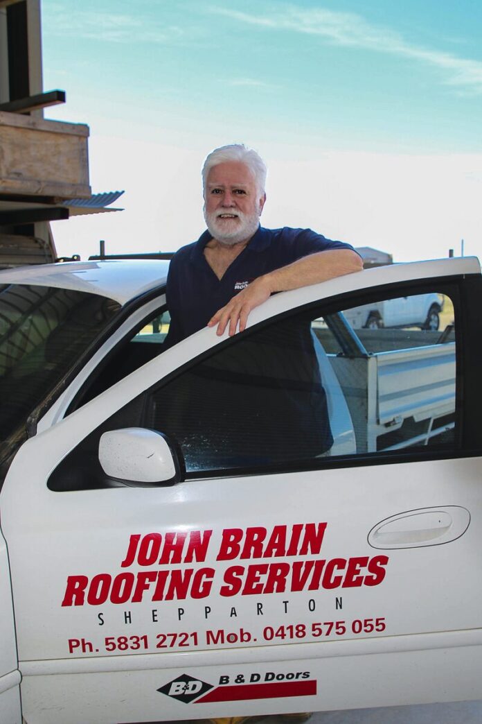 YEARS OF EXPERIENCE... John Brain, pictured, began his business in 1996, and it has now expanded and been established as a dominant player in keeping the roof over our heads and the weather out across our region. Photo: The Adviser