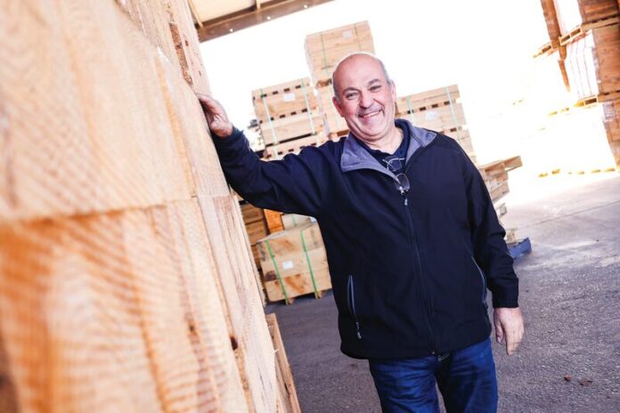 EXPERIENCE, ASSETS AND DRIVE... Managing director of K&S Pallets, Victor Kyriakou has seen the enterprise thrive as it has stepped in to assist Australia's largest committed renewable energy project, Snowy Hydro 2.0 Photo: Kelly Carmody