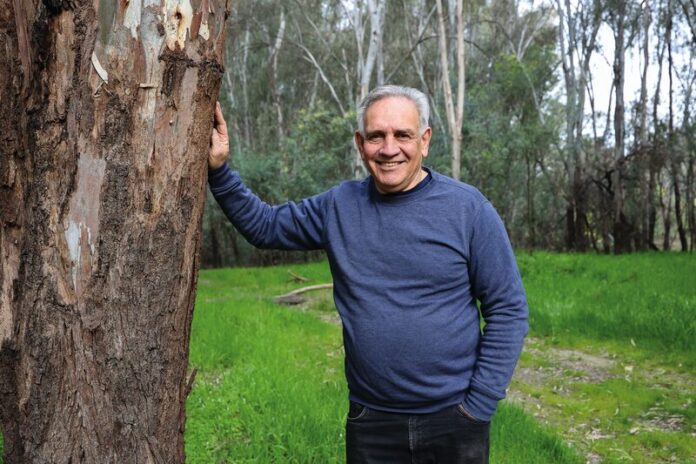PROGRESS AND PARITY... Kaiela Institute executive chairman, Paul Briggs OAM pictured on the banks of the Goulburn River. Photo: Kelly Carmody