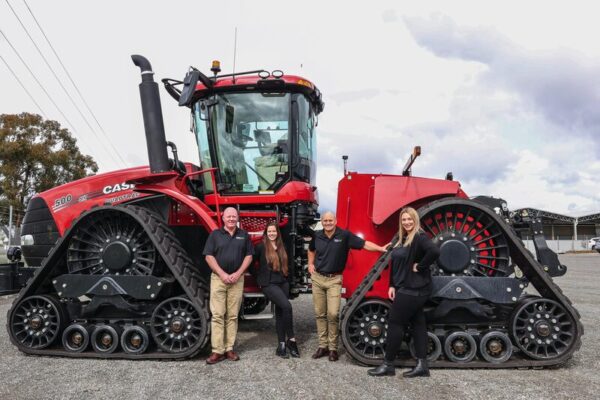 RICH HISTORY...Online – Ag Shepparton are specialists in rural real estate, water brokering and machinery, plant and equipment sales, the firm has a rich history of helping farmers in the region, bringing together buyers and sellers throughout the agricultural sector. Pictured from left: online machinery sales manager Cameron West, office administrator Rebekah O'Hara, owner/director Rob Bruns and office administrator Bianca Murphy. Photo: Kelly Carmody