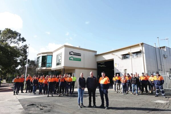 SMALL TOWN VALUES, BIG PROJECTS...Trevaskis Engineering has remained a trusted name throughout the Goulburn Valley specialising in precision punching, cutting, forming and pressing of sheet metal. Pictured centre from left is business financial controller Kristen Whitford, director Michael Mason  and operations manager Scott Alexander with their trusted team. Photo: Kelly Carmody