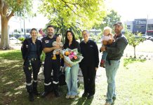 Emotional reunion after roadside birth