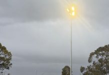 Lights on at Wanganui Oval