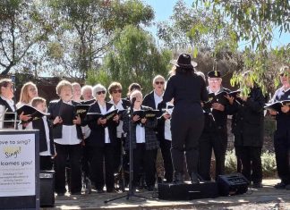 Community choir preparing for winter showcase